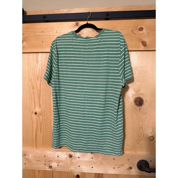 Toad & Co Striped Green T Shirt Women’s Size XL - Picture 2 of 3